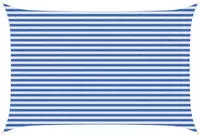 vidaXL Sonnensegel Blau und Wei&szlig; 3 x 4,5 m HDPE