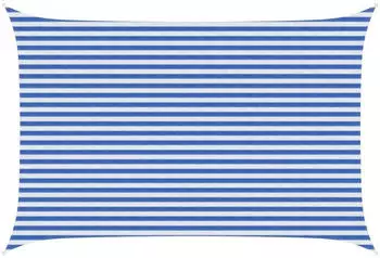 vidaXL Sonnensegel Blau und Wei&szlig; 3 x 4,5 m HDPE