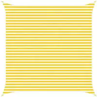 vidaXL Sonnensegel Gelb und Wei&szlig; 4,5 x 4,5 m 100 % Polyester Oxford