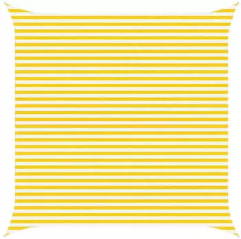 vidaXL Sonnensegel Gelb und Wei&szlig; 4,5 x 4,5 m 100 % Polyester Oxford