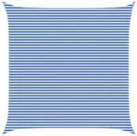 vidaXL Sonnensegel Blau und Wei&szlig; 6 x 6 m HDPE
