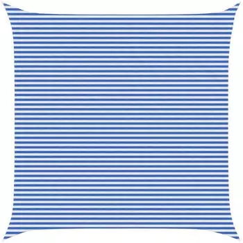 vidaXL Sonnensegel Blau und Wei&szlig; 6 x 6 m HDPE