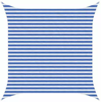 vidaXL Sonnensegel Blau und Wei&szlig; 3 x 3 m HDPE