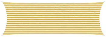vidaXL Sonnensegel Gelb und Wei&szlig; 2 x 6 m HDPE