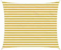 vidaXL Sonnensegel Gelb und Wei&szlig; 2,5 x 4 m HDPE
