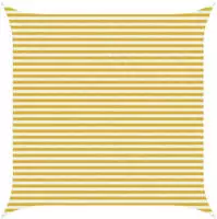 vidaXL Sonnensegel Gelb und Wei&szlig; 4 x 4 m HDPE