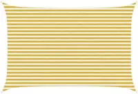 vidaXL Sonnensegel Gelb und Wei&szlig; 3 x 4 m HDPE