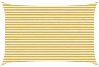 vidaXL Sonnensegel Gelb und Wei&szlig; 3 x 4 m HDPE