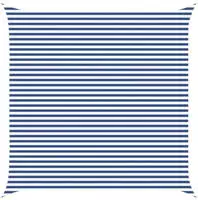 vidaXL Sonnensegel Blau und Wei&szlig; 5 x 5 m 100 % Polyester Oxford