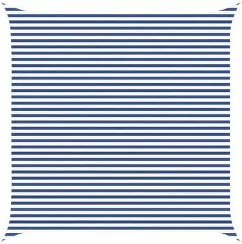 vidaXL Sonnensegel Blau und Wei&szlig; 5 x 5 m 100 % Polyester Oxford