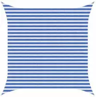 vidaXL Sonnensegel Blau und Wei&szlig; 3,6 x 3,6 m HDPE
