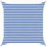 vidaXL Sonnensegel Blau und Weiß 3,6 x 3,6 m HDPE