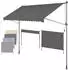 Songmics Klemmmarkise für Sonnenschutz 400 x 120 cm anthrazit