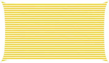 vidaXL Sonnensegel Gelb und Wei&szlig; 7 x 4 m 100 % Polyester Oxford