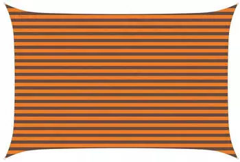 vidaXL Sonnensegel Orange und Braun 4,5 &times; 3 m 100 % Polyester Oxford