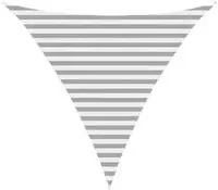 vidaXL Sonnensegel Hellgrau und Wei&szlig; 3 x 3 x 3 m