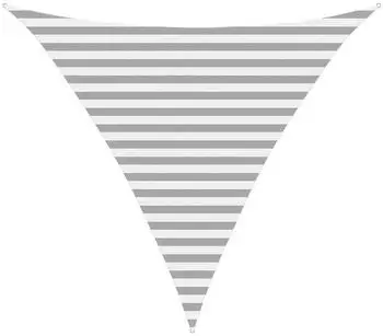 vidaXL Sonnensegel Hellgrau und Wei&szlig; 3 x 3 x 3 m