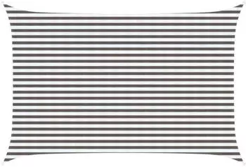vidaXL Sonnensegel Hellgrau und Wei&szlig; 3 x 5 m HDPE