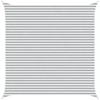 vidaXL Sonnensegel Hellgrau und Wei&szlig; 5 x 5 m 100 % Polyester Oxford