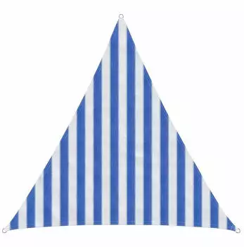 vidaXL Sonnensegel Blau und Wei&szlig; 2 x 2 x 2 m HDPE