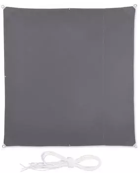 Relaxdays Square sunshade sail awning (2 x 2 m) grey