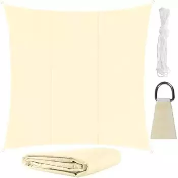 Gardlov Sonnensegel Quadrat 3,6&times;3,6m wasserdicht UV-Schutz Beige (23165)