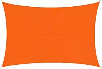 Floordirekt Wasserabweisendes Sonnensegel UV Schutz Orange 3x3 m