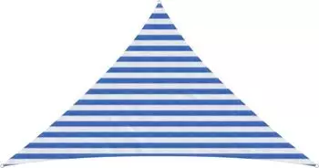 vidaXL Sonnensegel Blau und Wei&szlig; 2,5 x 2,5 x 3,5 m HDPE