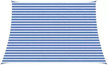 vidaXL Sonnensegel Blau und Wei&szlig; 4 / 5 x 3 m HDPE