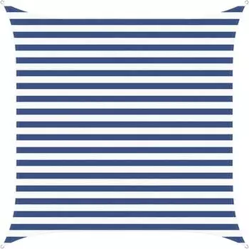 vidaXL Sonnensegel Blau und Wei&szlig; 2,5 x 2,5 m 100 % Polyester Oxford