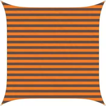 vidaXL Sonnensegel Orange und Braun 2,5 x 2,5 m 100 % Polyester Oxford