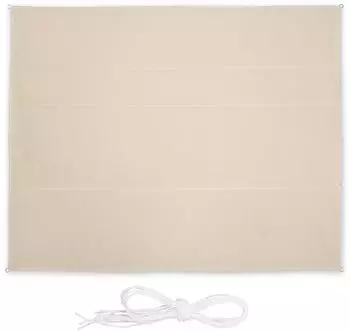 Relaxdays Sonnensegel rechteckig 5 x 6 m mit Spannseilen beige