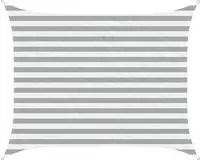 vidaXL Sonnensegel Hellgrau und Wei&szlig; 2 x 2,5 m 100 % Polyester Oxford