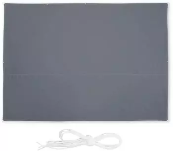 Relaxdays Sonnensegel rechteckig 3,5 x 4,5 m mit Spannseilen grau