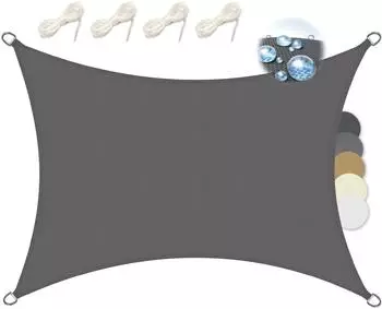 Sol Royal Sonnensegel rechteckig Wasserdicht 4x5m SolVision PS9 Anthrazit