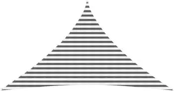 vidaXL Sonnensegel Hellgrau und Wei&szlig; 3,5 x 3,5 x 4,9 m HDPE