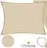 Kesser Sonnensegel Rechteck, HDPE, wasserabweisend, creme, 2x4m