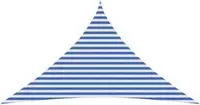 vidaXL Sonnensegel 3,5 x 3,5 x 4,9 m HDPE Dreieckig Blau und Wei&szlig;