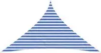 vidaXL Sonnensegel 3 x 3 x 4,2 m HDPE Dreieckig Blau und Wei&szlig;