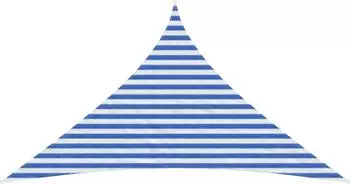 vidaXL Sonnensegel 3 x 3 x 4,2 m HDPE Dreieckig Blau und Wei&szlig;