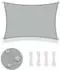 Love Story Sonnensegel rechteckig 2x3m hellgrau, wasserdicht, UV-Schutz 95%, PES