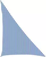 vidaXL Sonnensegel Dreieckig 4 x 5 x 6,8 m HDPE Blau und Wei&szlig;