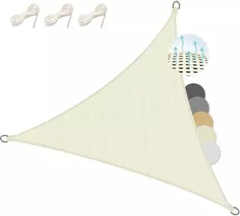 Gerster SolVision HS9 Sonnensegel dreieckig 200x200x200cm HDPE, creme (HS9)