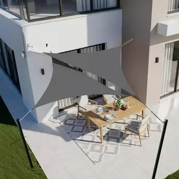 LuxusKollektion Sonnensegel dreieckig 2x2x2m wasserdicht anthrazit 95% UV-Schutz