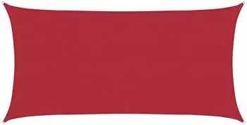 vidaXL Sonnensegel Rot 2 x 6 m HDPE