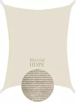 anndora Sonnensegel rechteckig 3x4m HDPE beige