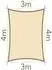 anndora Sonnensegel rechteckig 3x4m HDPE beige