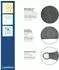 Lumaland Sonnensegel rechteckig 2x4m HDPE dunkelgrau (LL-20208-010)
