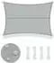 Love Story Sonnensegel rechteckig hellgrau, wasserdicht, 95% UV-Schutz, 2,5x3,5m