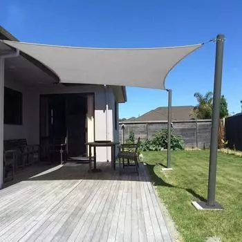 LuxusKollektion Sonnensegel wasserdicht 3x5m, Polyester, grau, UV-Schutz 95%